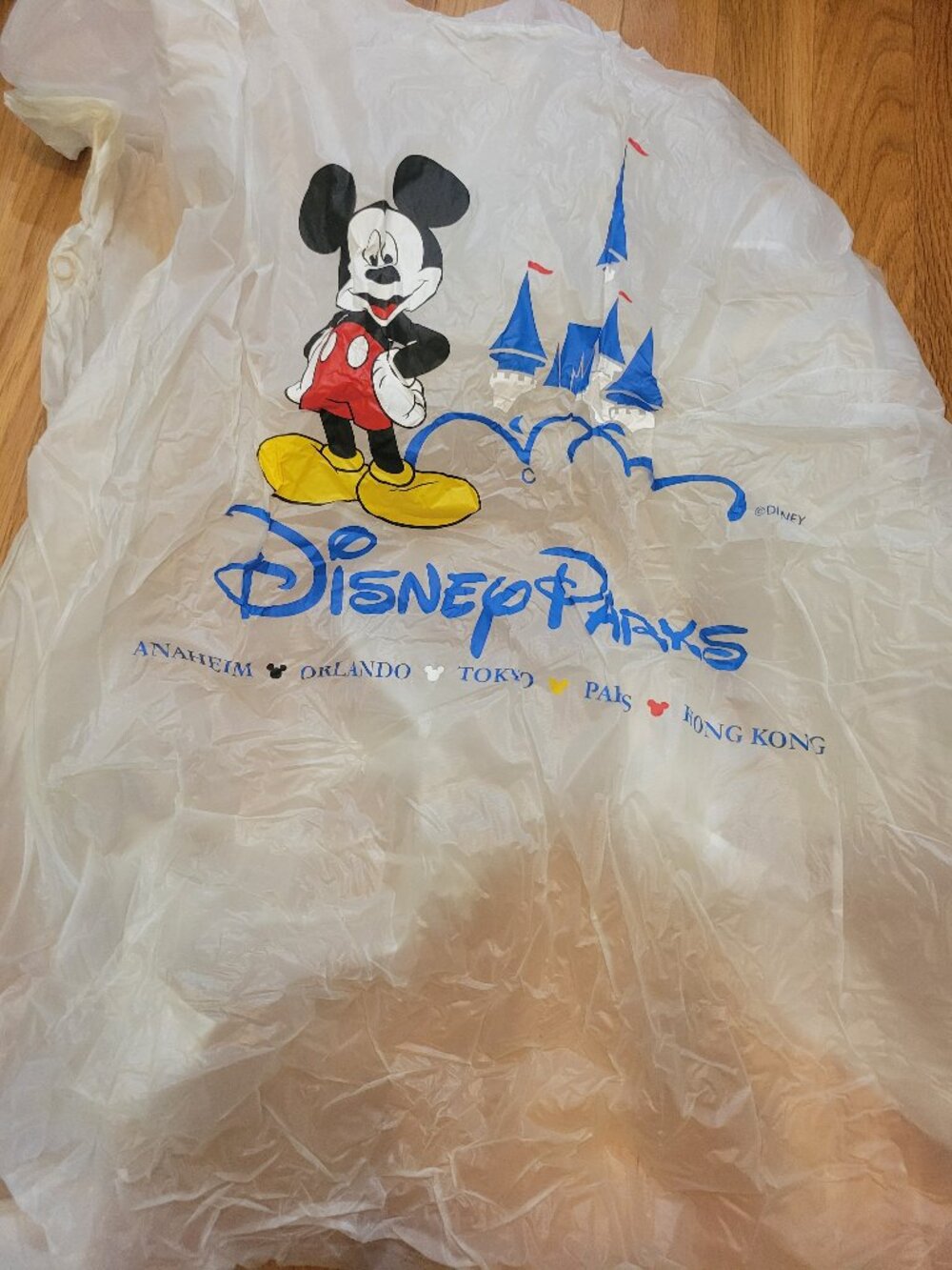Disney Parks clear poncho